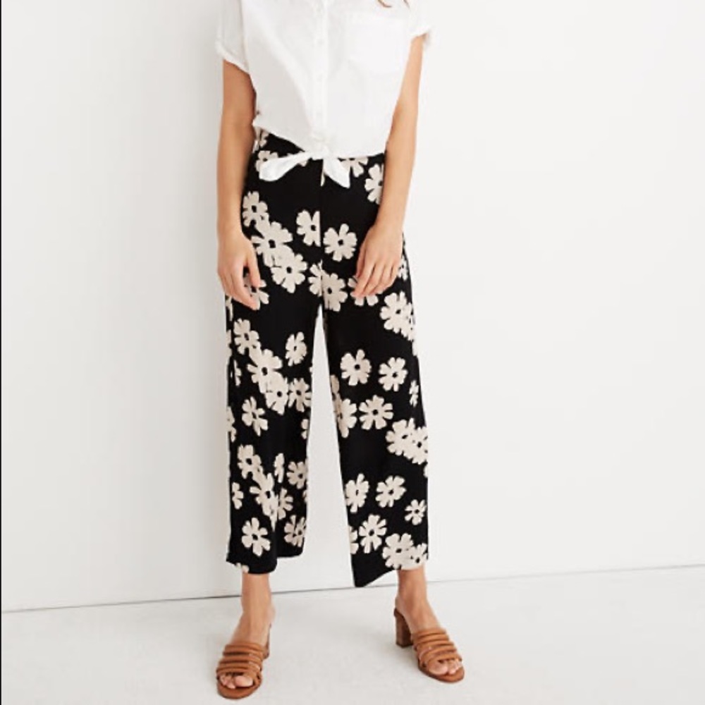 Madewell Huston Pull-On Crop Pants in Ikat Floral